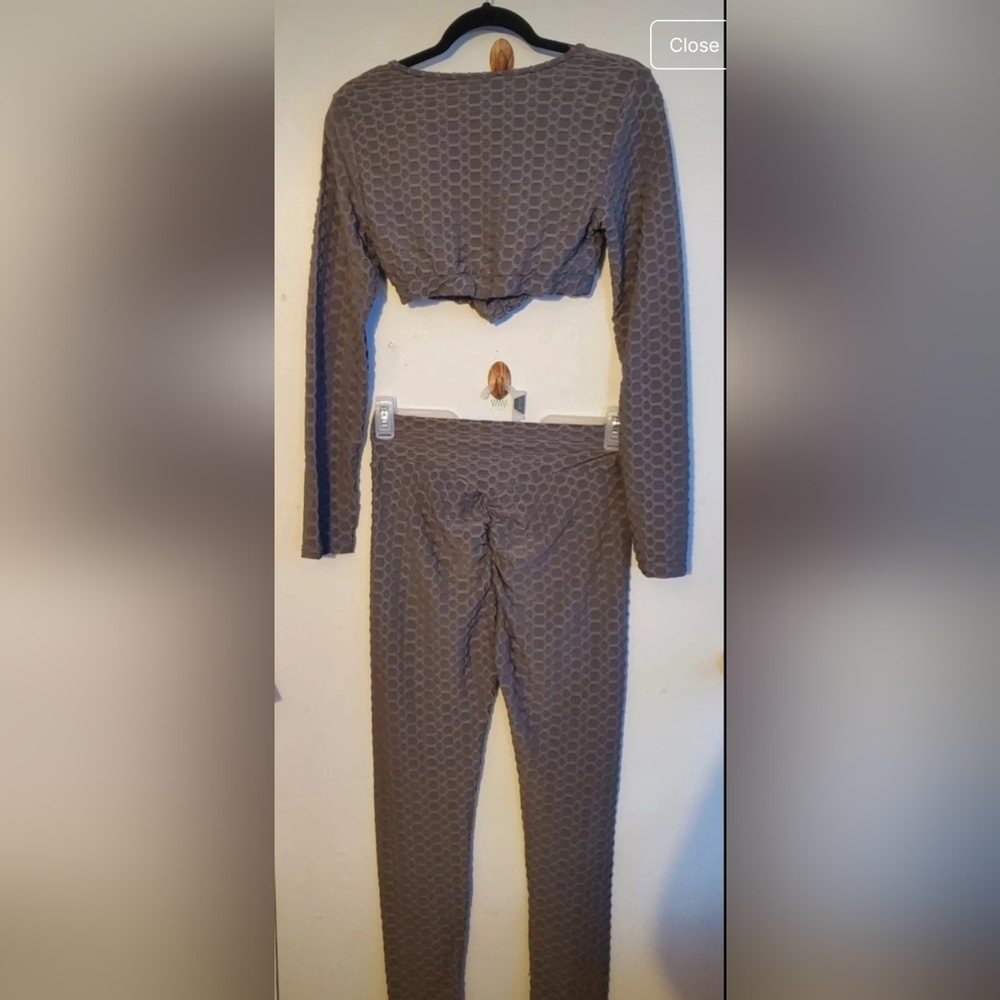 Gray Textured Women's Jumpsuit